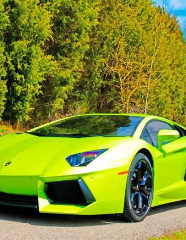 Lamborghini Aventador Supercar Paint By Numbers