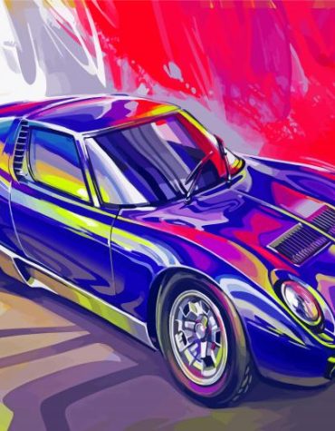 Lamborghini Engine Enthusiast Paint By Numbers