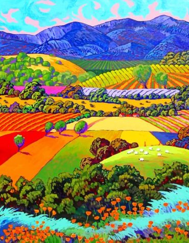 Countryside Landscape Paint By Numbers