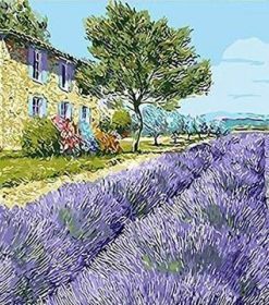 Provence Lavender Landscape Paint By Numbers