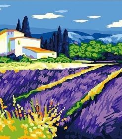 Provence Lavender Landscape Paint By Numbers