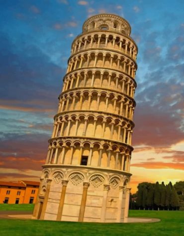 Leaning Tower Pisa Italian Landmark Paint By Numbers