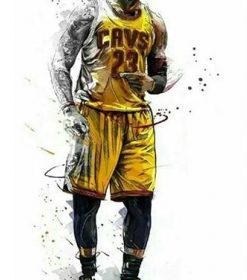 LeBron James Lakers Basketball Paint By Numbers