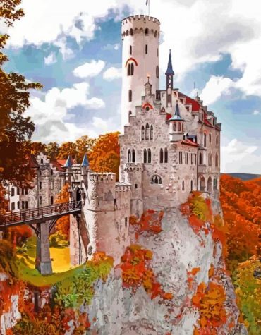 Lichtenstein Castle Germany Paint By Numbers