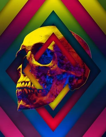 Colorful Skull Abstract Paint By Numbers