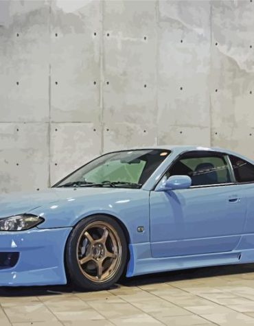 Light Blue Nissan Car Paint By Numbers