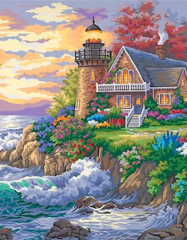 Lighthouse Seaside View Paint By Numbers