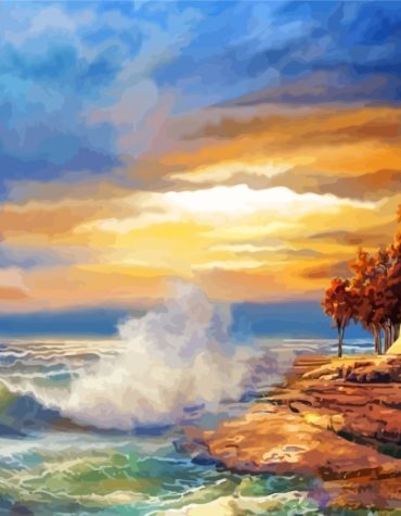 Lighthouse Ocean Seascape Paint By Numbers