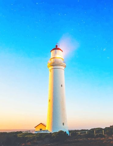 Lighthouse Beach Scene Paint By Numbers