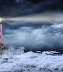 Stormy Lighthouse Seascape Paint By Numbers