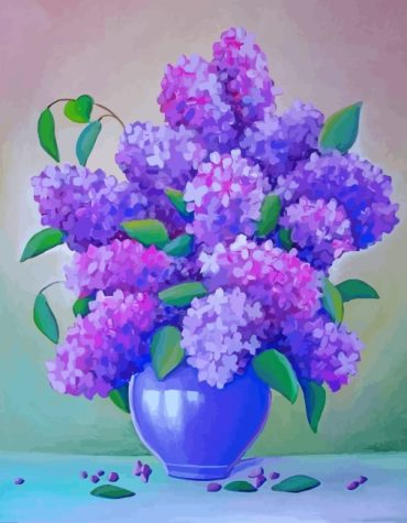 Lilac Flowers Still Life Paint By Numbers