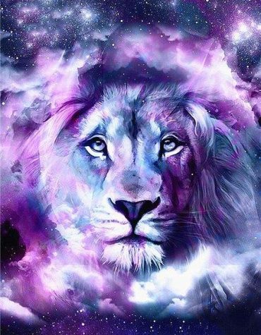 Galaxy Lion Art Paint By Numbers