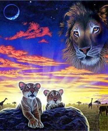 Lion Cubs Adventure Paint By Numbers