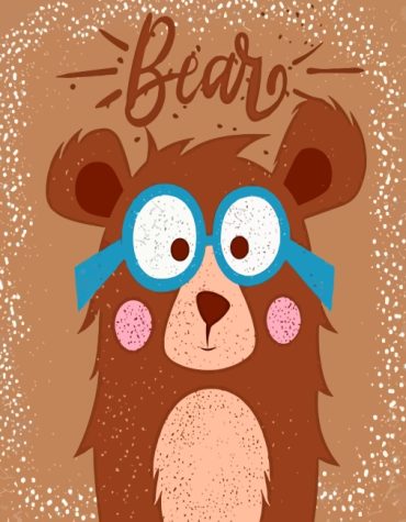 Little Bear With Glasses Paint By Numbers