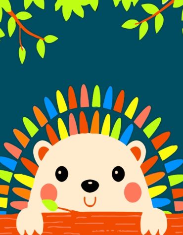 Easy Hedgehog Paint By Numbers