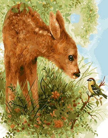 Little Deer and Fawn Paint By Numbers