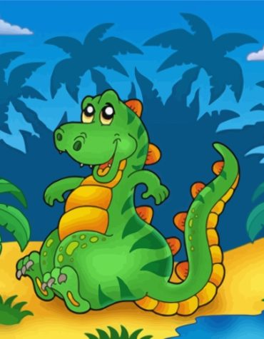 Easy Dinosaur Shapes Paint By Numbers