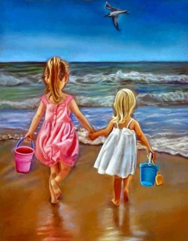 Beachside Girls Childhood Paint By Numbers