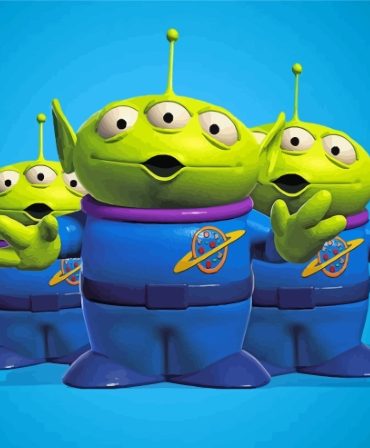 Little Green Men Toy Paint By Numbers