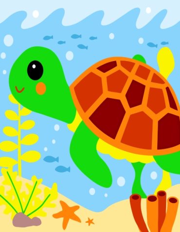 Lively Sea Turtle Adventure Paint By Numbers