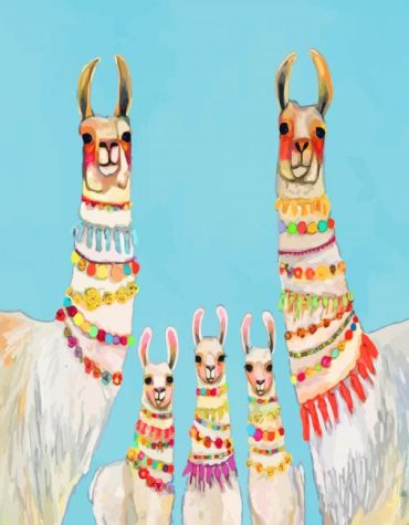 Charming Llama Family Paint By Numbers