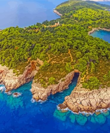 Lokrum Island Sea View Paint By Numbers