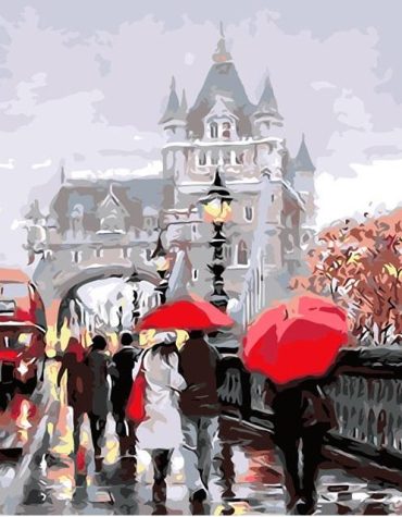 Rainy London Bridge City Paint By Numbers