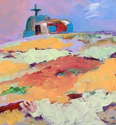 Lone Church Colorful Scenery Paint By Numbers
