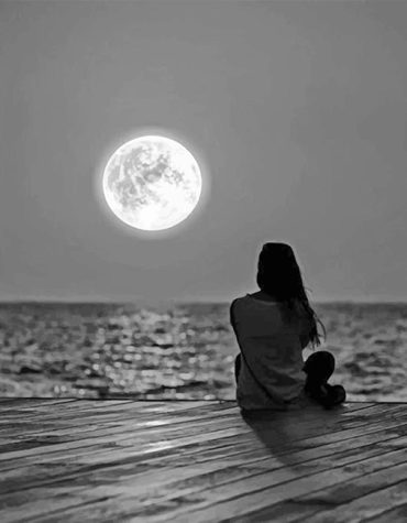 Lonely Woman Seascape Paint By Numbers