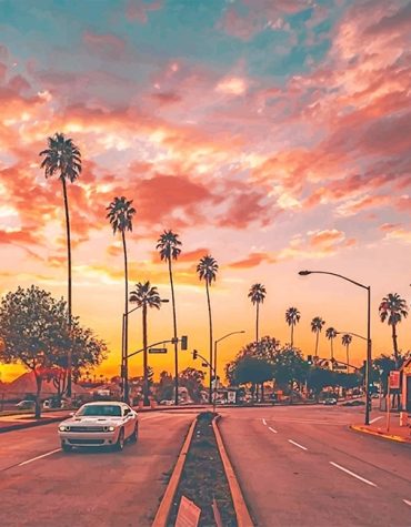 Los Angeles Sunset Views Paint By Numbers