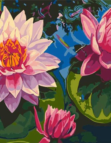 Lotus Water Bloom Paint By Numbers