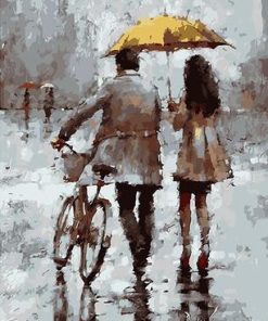 Lovers in Winter Romance Paint By Numbers