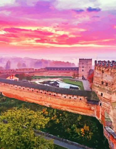 Historical Lubart's Castle Ukraine Paint By Numbers