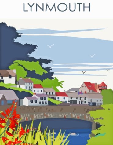 Englands Lynmouth Village Paint By Numbers