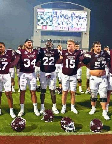 MSU Bulldogs Football Stars Paint By Numbers