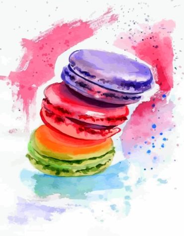 Colorful Macaroons Delight Paint By Numbers