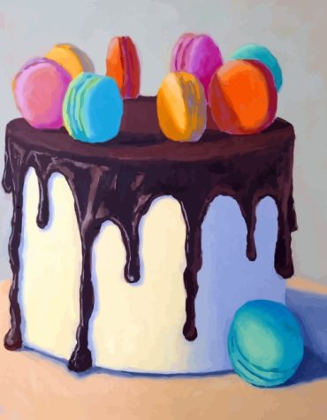 Sweet Macaroons Cake Paint By Numbers