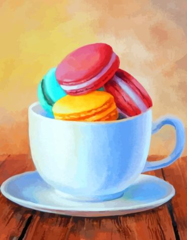 Colorful Macaroons Delight Paint By Numbers