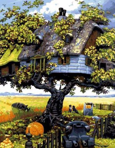 Nature Tree House Magic Paint By Numbers