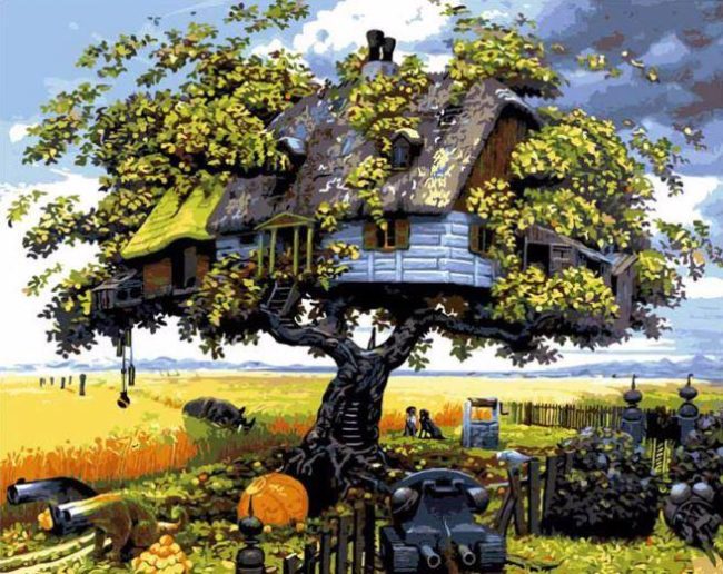 Nature Tree House Magic Paint By Numbers