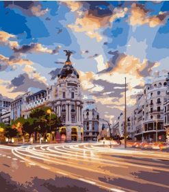 Main Street Madrid Cityscapes Paint By Numbers