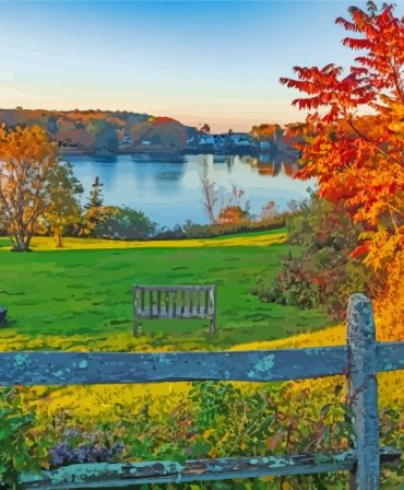 Maine Boothbay Autumn Paint By Numbers