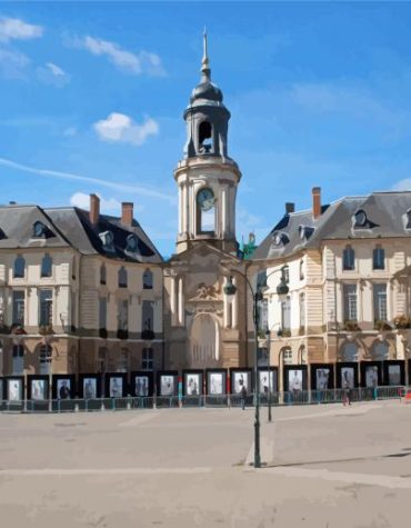 Mairie De Rennes Cityscape Paint By Numbers