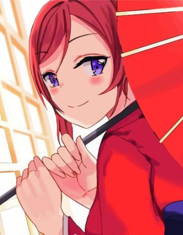 Maki Nishikino Anime Girl Paint By Numbers