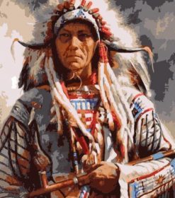 Native American Man Paint By Numbers