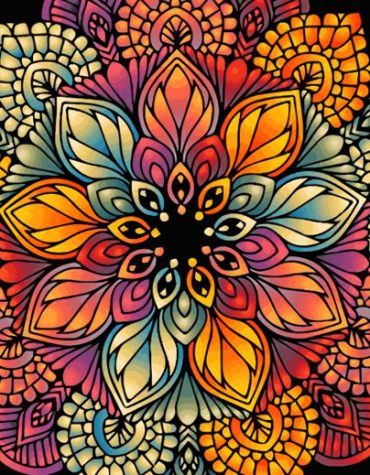 Mandala Coloring Activity Paint By Numbers