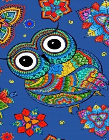 Colorful Owl Mandala Paint By Numbers