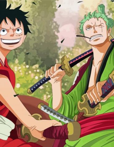 Manga Characters Zoro Luffy Paint By Numbers