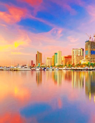 Manila Bay Urban Reflection Paint By Numbers
