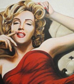 Marilyn Monroe in Red Dress Paint By Numbers